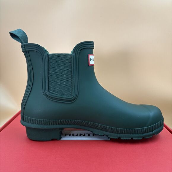 Hunter Original Chelsea Women's Waterproof Ankle Rain Boots, Green Size 7 NEW - Picture 9 of 16